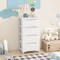 Costway 1/2 PCS 5-Drawer Plastic Rolling Storage Cart with 4 Universal Wheels Dresser Cabinet
